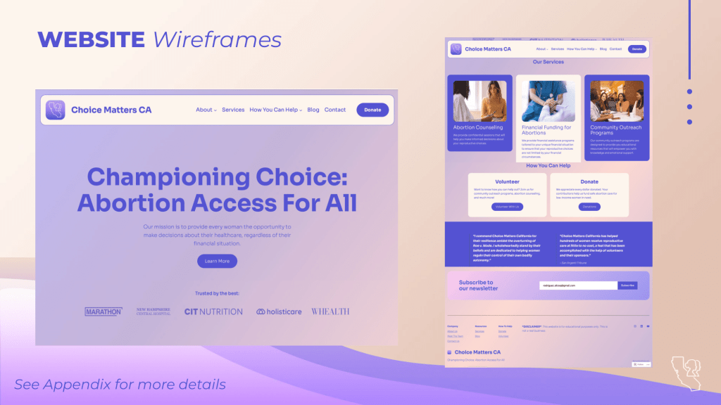 Screenshot of Karina Fong-Hirschfelder's digital marketing non-profit strategy program on her portfolio project page.